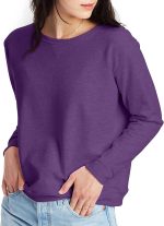 Hanes Women's Crewneck Sweatshirt, EcoSmart Fleece Women's Pullover Sweatshirt, Sweatshirt for Women